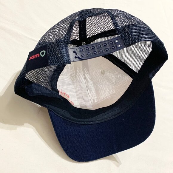 Jam brand Gym Class Hero Truck Back Mesh Hat Cap Curved Bill Snapback White Blue - Picture 4 of 6